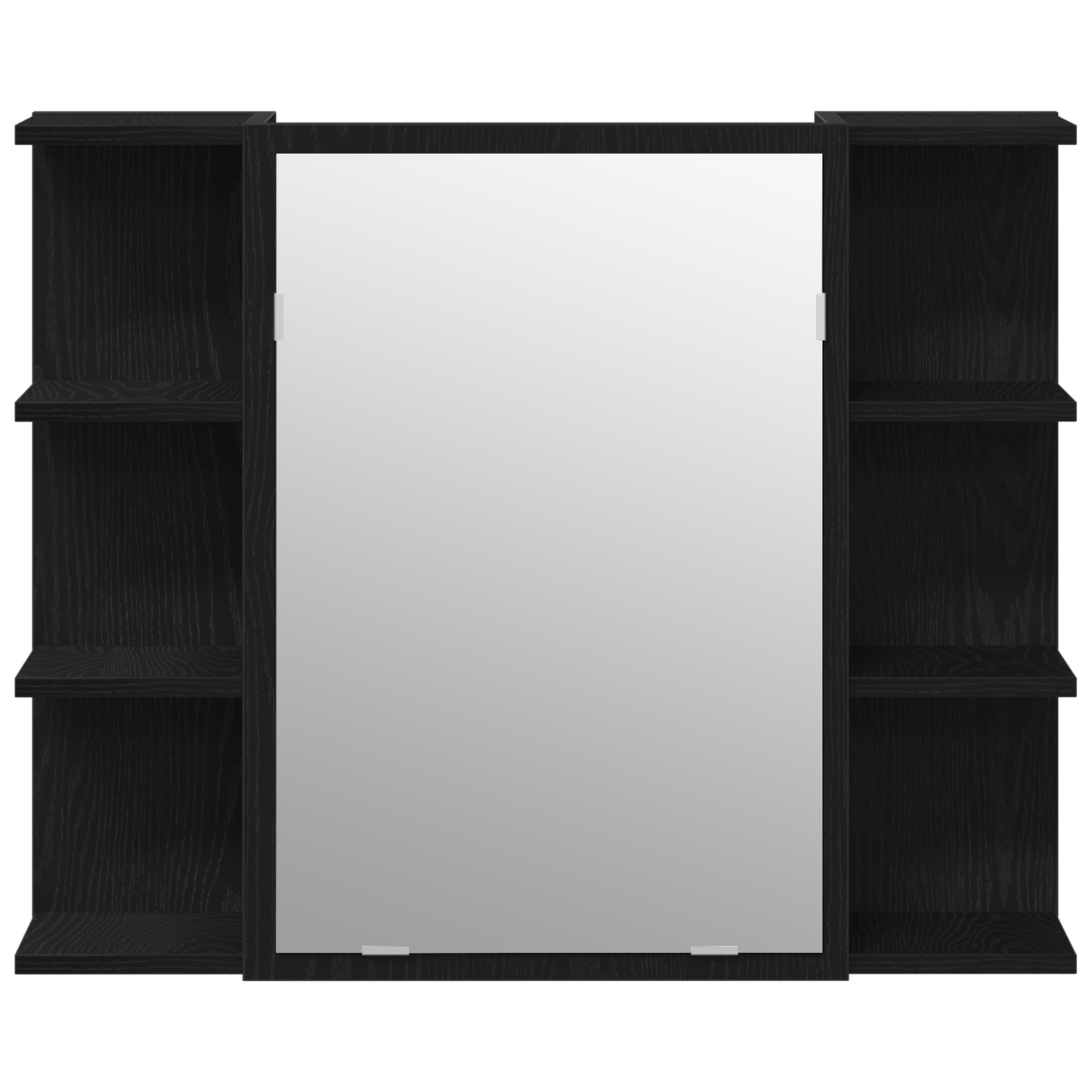 Badezimmermöbel-Set mit Regal 3 pcs Schwarz 30 x 30 x 99,5 cm