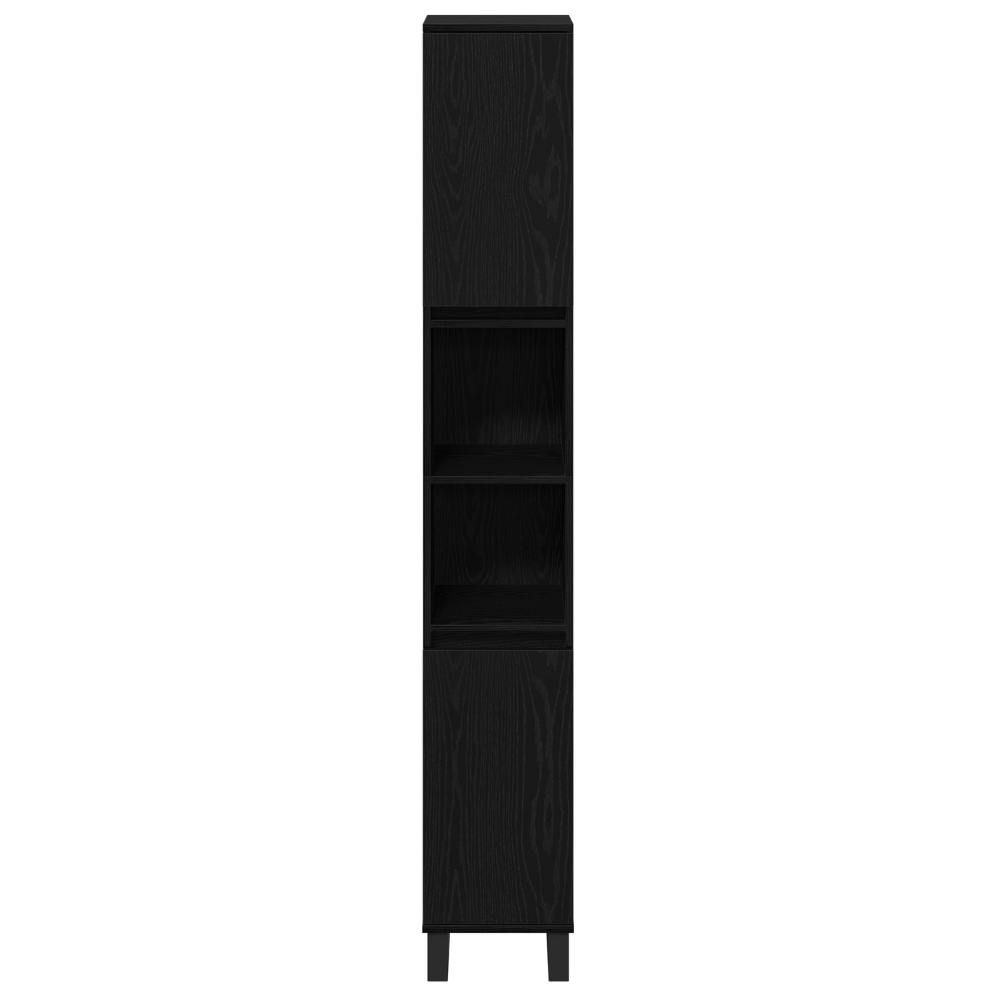 Badezimmermöbel-Set Wandmontiert 3 pcs Schwarz Eichen-Optik