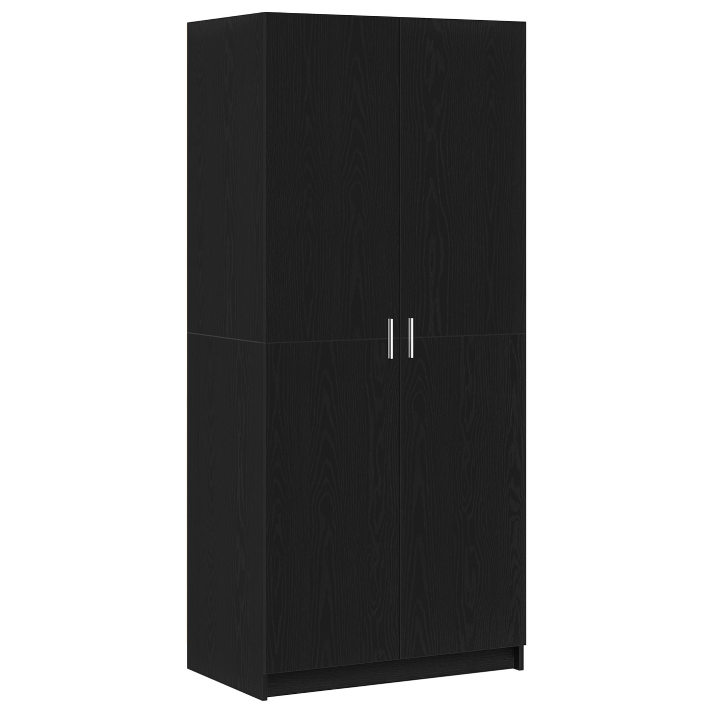 Kleiderschrank mit Tür Schwarz Eichen-Optik 80 x 50,5 x 180 cm