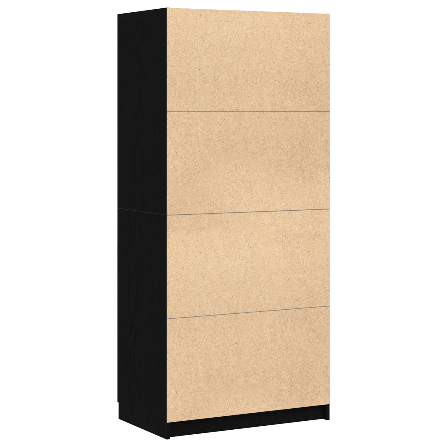 Kleiderschrank mit Tür Schwarz Eichen-Optik 80 x 50,5 x 180 cm