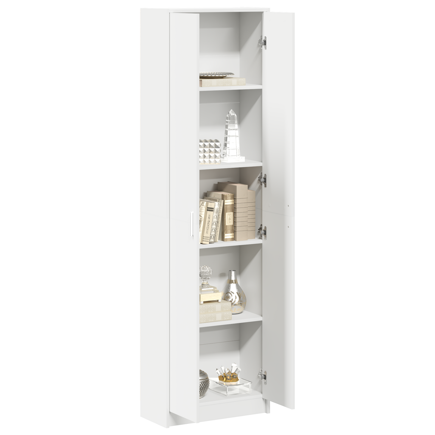 Kleiderschrank mit Regal Weiß 55 x 25 x 189 cm Holzwerkstoff