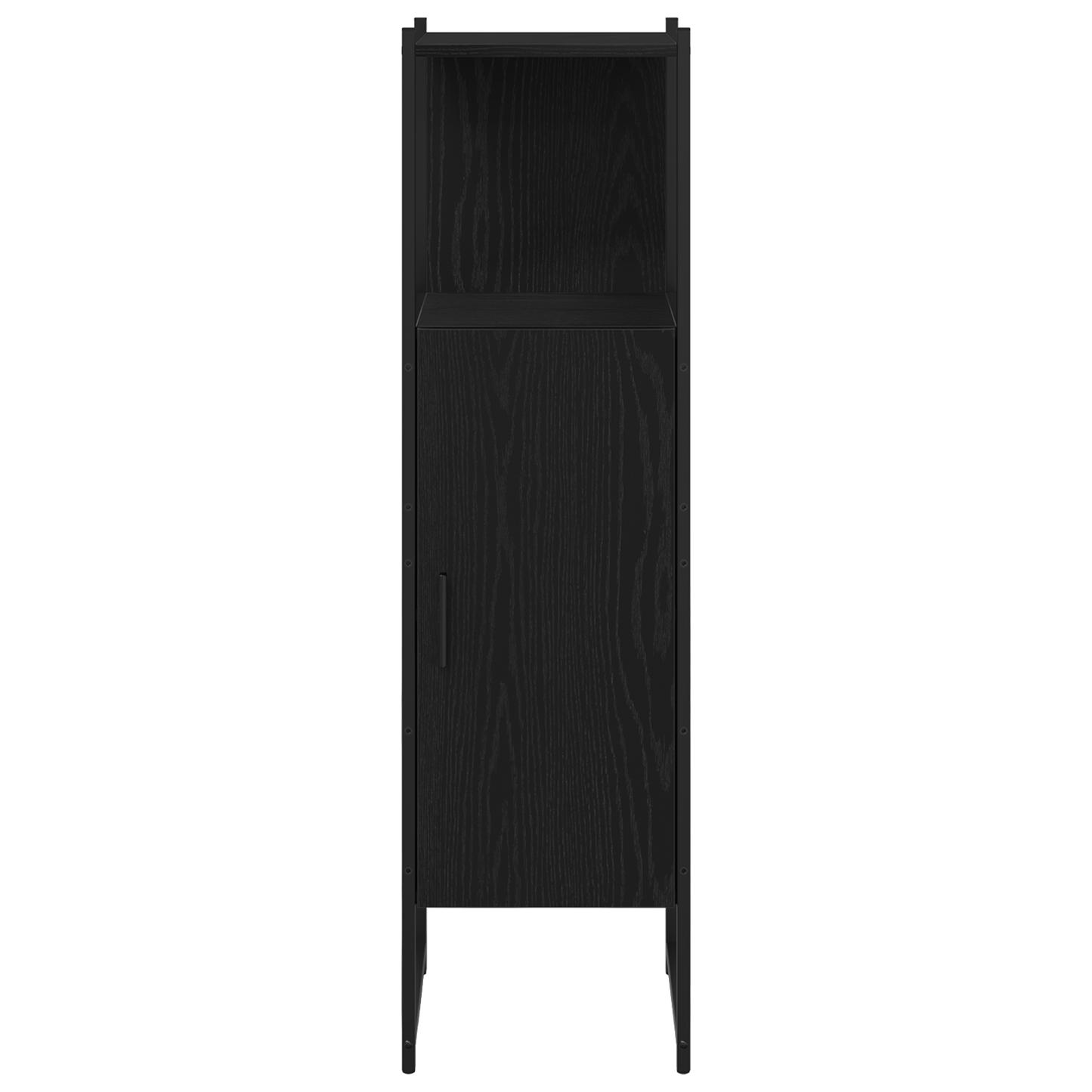 Badezimmermöbel-Set mit Regal 3 pcs Schwarz Holzwerkstoff