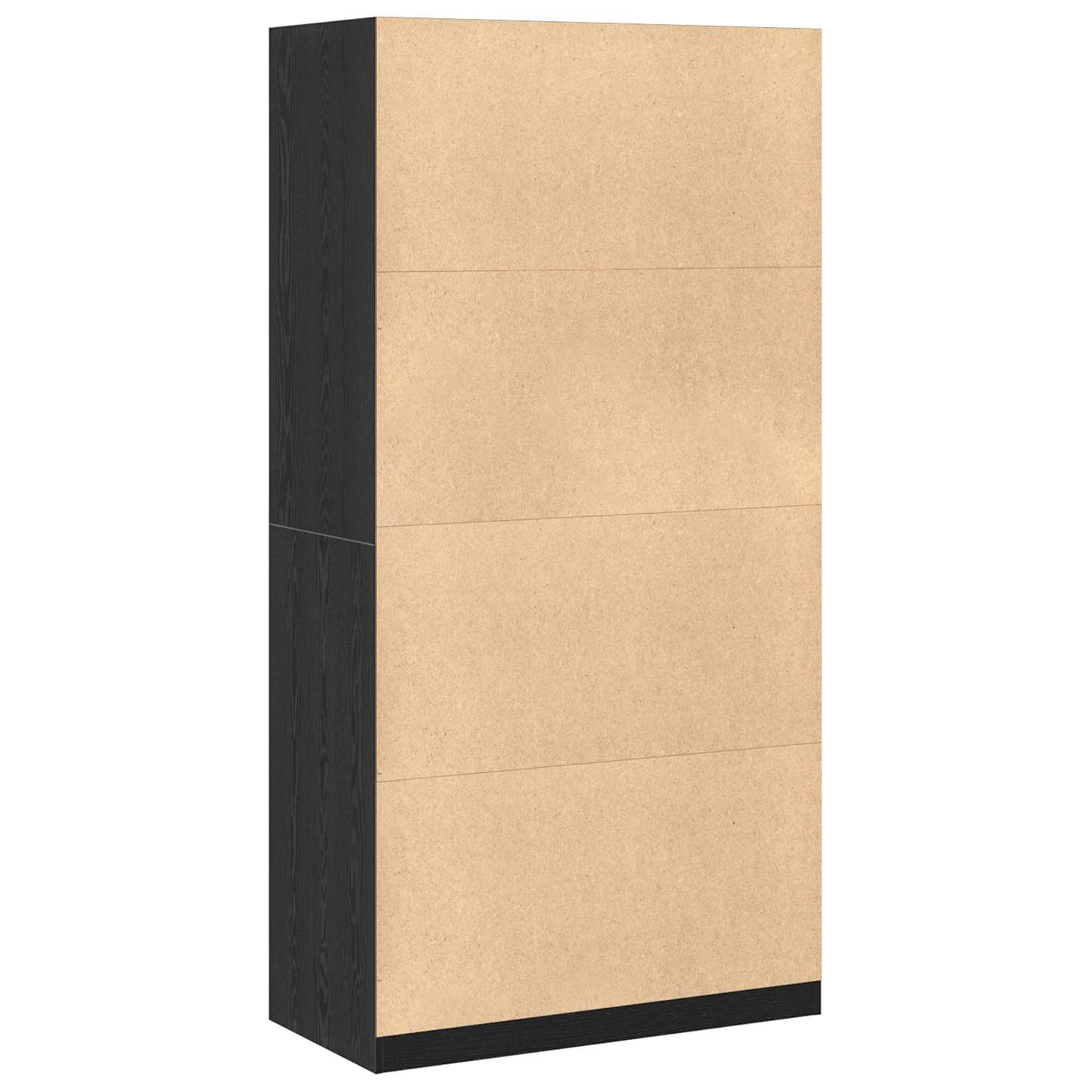 Kleiderschrank mit Regal Schwarz Eichen-Optik 100 x 50 x 200 cm
