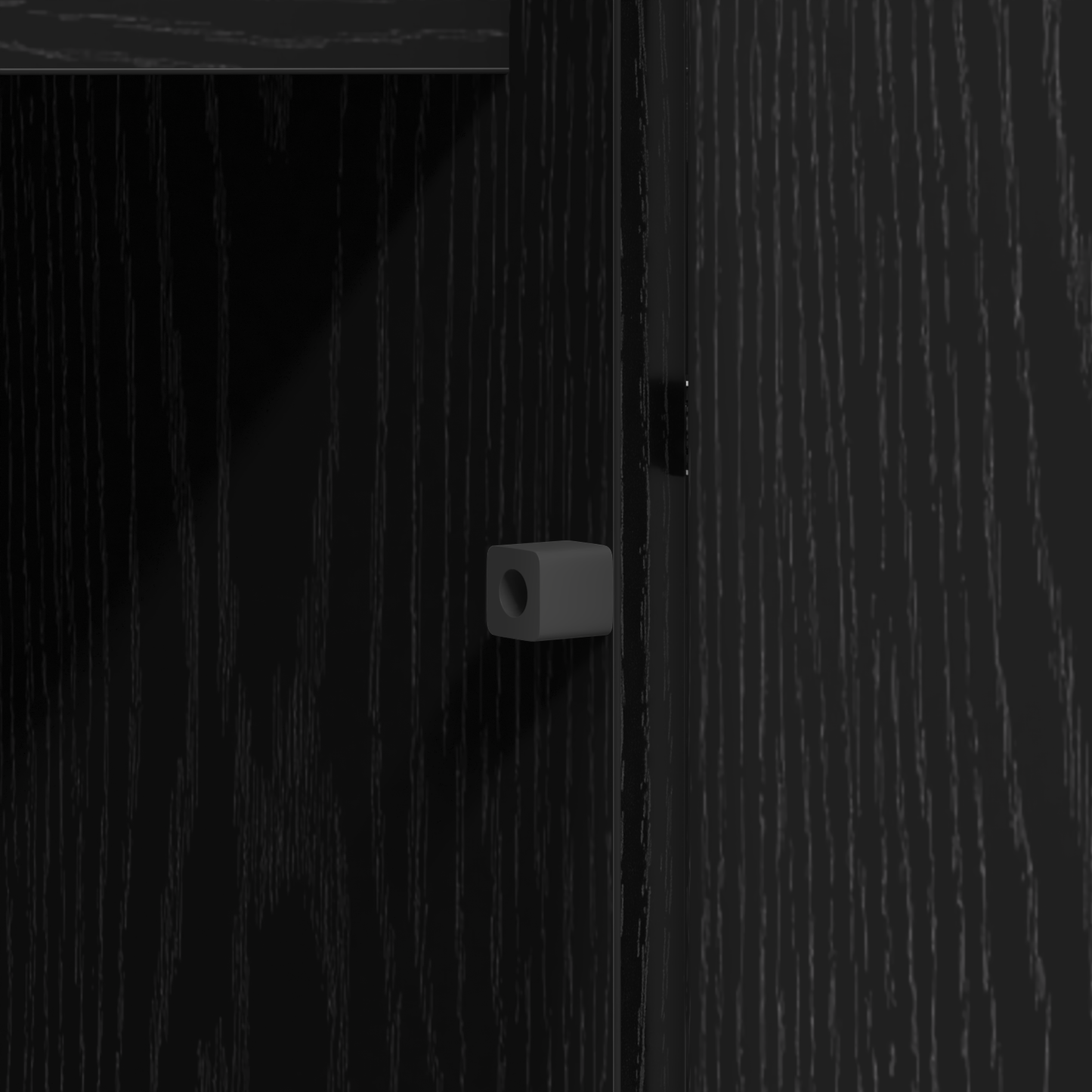 TV-Schränk Schwarz Eichen-Optik 180 x 38 x 49 cm Holzwerkstoff