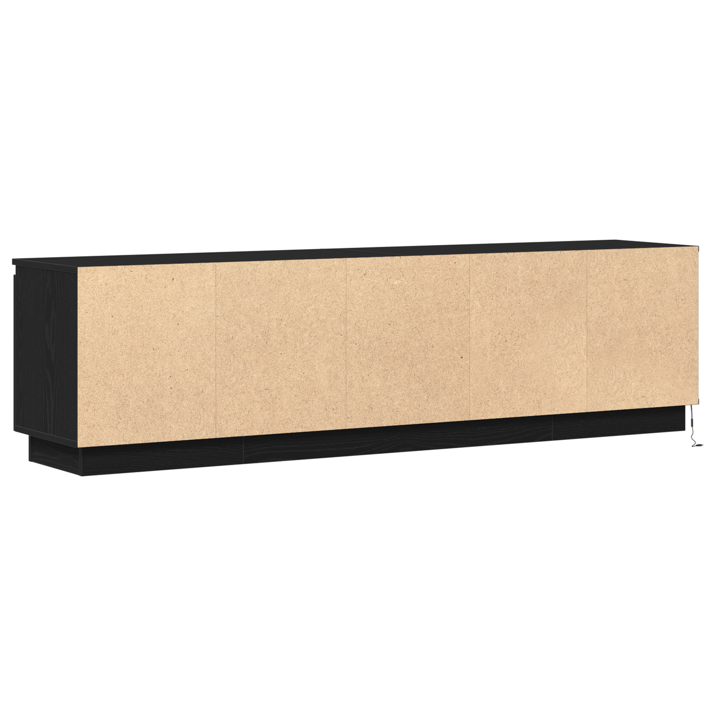 TV-Schränk Schwarz Eichen-Optik 180 x 38 x 49 cm Holzwerkstoff