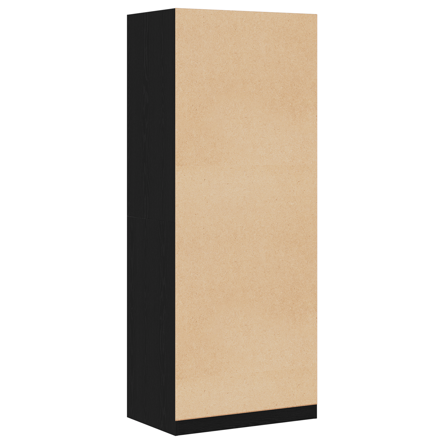 Kleiderschrank mit Regal Schwarz Eichen-Optik 80 x 50 x 200 cm
