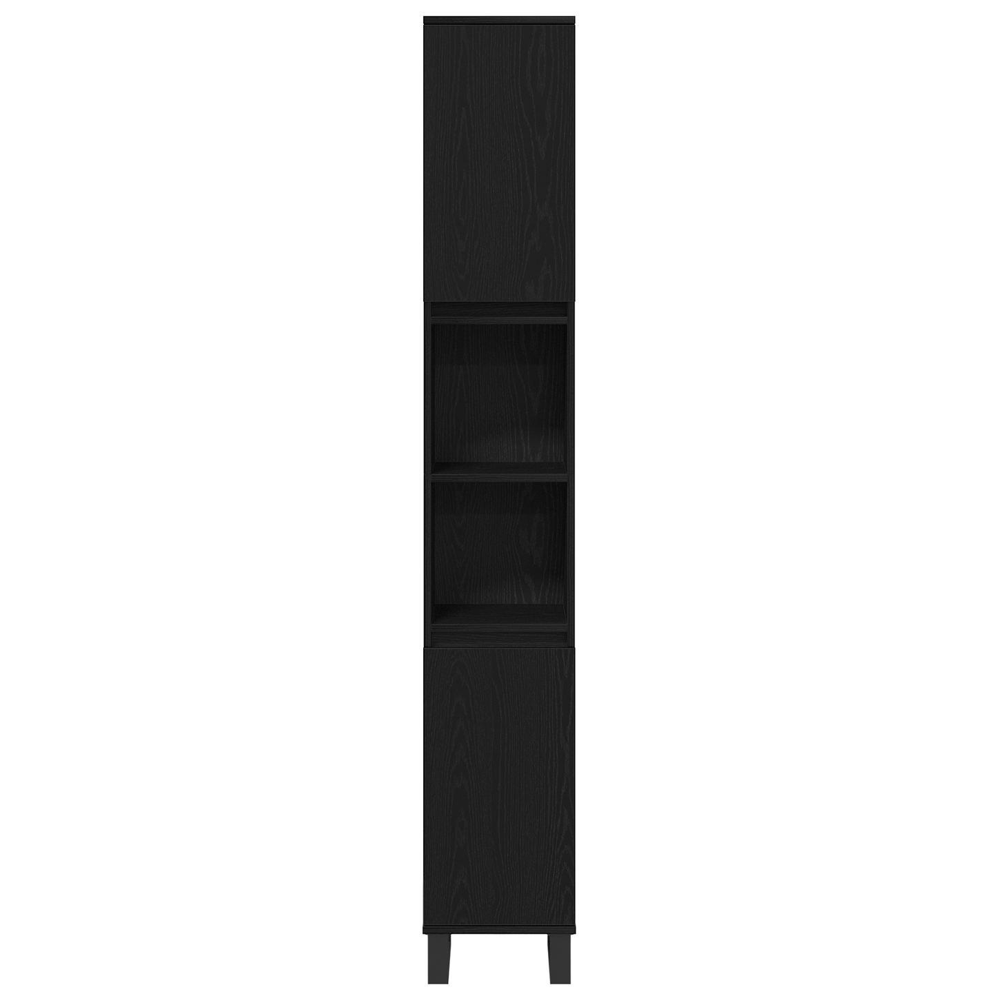 Badezimmermöbel Set mit Speicher 3 pcs Schwarz Holzwerkstoff