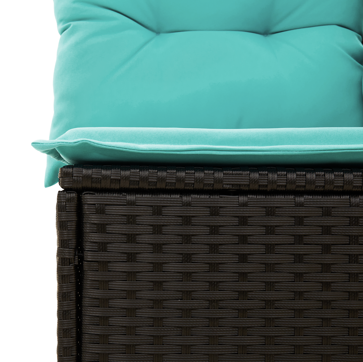 Gartensofa mit Kissen 3-Sitzer Schwarz Poly Rattan